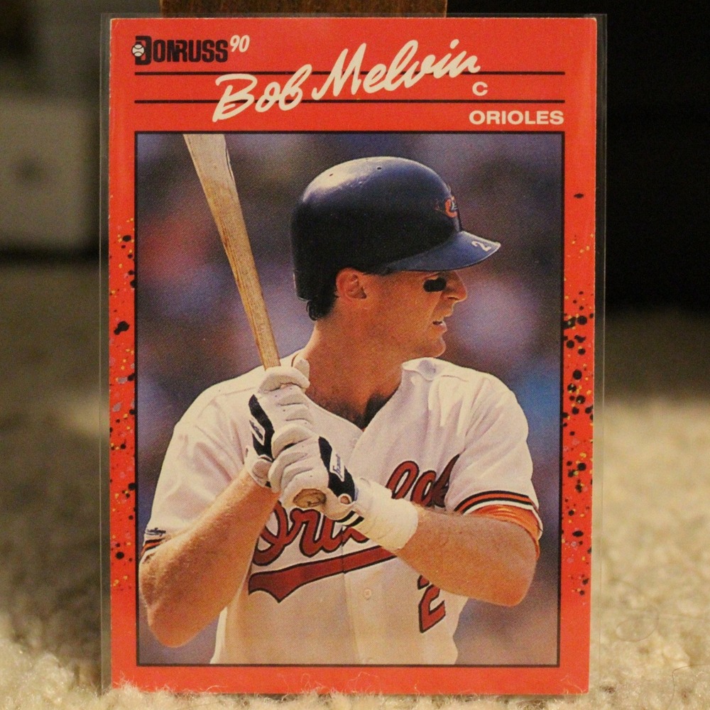 1990 Donruss Bob Melvin Baltimore Orioles #451 Baseball Card Vintage Sports Rare